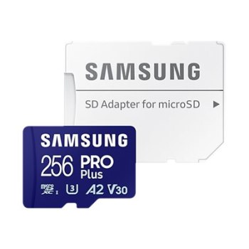 Samsung PRO Plus MB-MD256SA - Scheda di memoria flash (adattatore microSDXC-a-SD incluso)