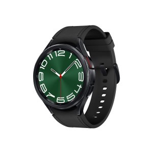 Samsung Galaxy Watch6 Classic - 47 mm - intelligente Uhr mit Band - Hybrid-Eco-Leder - schwarz - Bandgröße: M/L - Anzeige 3.73 cm (1.5")
