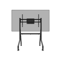 Neomounts FL50-525BL1 - Wagen - robust - für Flachbildschirm - Bodenständer - verriegelbar - Stahl - Schwarz - Bildschirmgröße: 139.7-218.4 cm (55"-86")