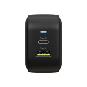 ICY BOX IB-PS106-PD - Netzteil - 38 Watt - 3 A - PD 3.0, Quick Charge 3.0 - 2 Ausgabeanschlussstellen (USB, 24 pin USB-C)