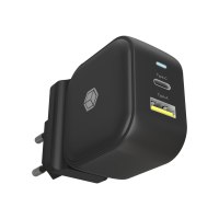 ICY BOX IB-PS106-PD - Netzteil - 38 Watt - 3 A - PD 3.0, QC 3.0 - 2 Ausgabeanschlussstellen (USB Typ A, 24 pin USB-C)