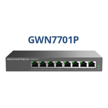 Grandstream GWN7700 Series GWN7701P - Switch - unmanaged - 8 x 10/100/1000 (4 PoE)