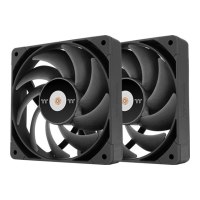 Thermaltake TOUGHFAN 14 Pro - Gehäuselüfter - high static pressure - 140 mm - Schwarz (Packung mit 2)