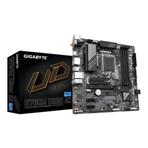 Gigabyte B760M DS3H AX - 1.X - Motherboard - micro ATX - LGA1700-Sockel - B760 Chipsatz - USB-C 3.2 Gen2, USB 3.2 Gen 1 - 2.5 Gigabit LAN, Wi-Fi 6E, Bluetooth - Onboard-Grafik (CPU erforderlich)