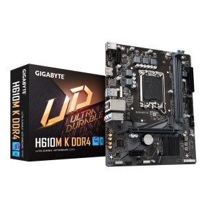 Gigabyte H610M K DDR4 - 1.0 - Motherboard - micro ATX - LGA1700-Sockel - H610 Chipsatz - USB 3.2 Gen 1 - Gigabit LAN - Onboard-Grafik (CPU erforderlich)