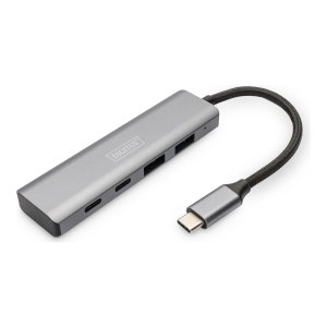 DIGITUS USB-C hub, 4-port, 2x USB A + 2x USB-C