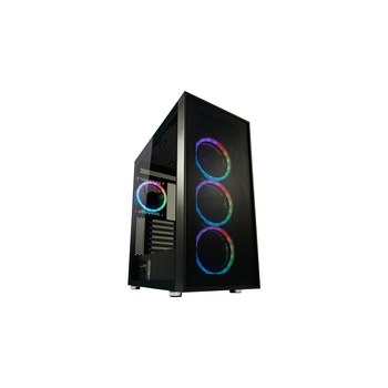 LC-Power Gehäuse Gaming 802B-ON Black Wandererd_X RGB black retail - PS/2 - Silber