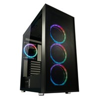 LC-Power Gehäuse Gaming 802B-ON Black Wandererd_X RGB black retail - PS/2 - Silber