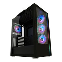 LC-Power Geh Midi Gaming 808B-ON Skylla_X inkl. 4 Lüfter - Gehäuse - ATX