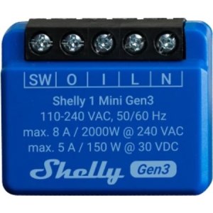 Shelly Plus 1 Mini Gen. 3 - 8A - 1 canale - WLAN - BT