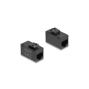 Delock Keystone Modul RJ45 BU/RJ45 BU Cat.6a UTP schwarz...