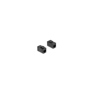 Delock Keystone Modul RJ45 BU/RJ45 BU Cat.6a UTP schwarz...