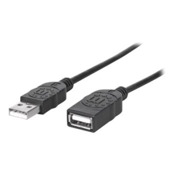 Manhattan USB-A to USB-A Extension Cable, 1.8m, Male to Female, 480 Mbps (USB 2.0)