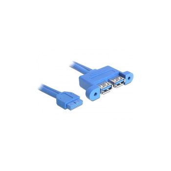 Delock USB 3.0 Pin Header - USB-Kabel intern auf extern - 19-poliger USB 3.0 Kopf (W)