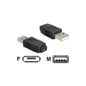 Delock USB-Adapter - USB (M) zu Mikro-USB Typ AB (W)