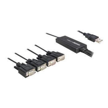 Delock USB 2.0 > 4 x Serial Adapter - Adattatore seriale