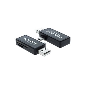 Delock Micro USB OTG Card Reader + USB A maschio -...