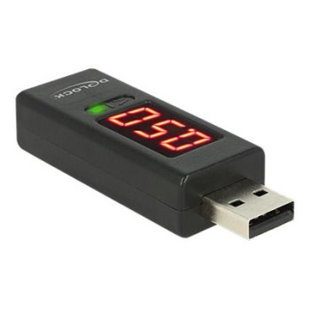 DeLOCK - USB-Spannungs- und Stromprüfer - Schwarz