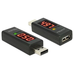 DeLOCK - USB-Spannungs- und Stromprüfer - Schwarz