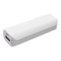 MediaRange Power Bank - Powerbank - 2600 mAh - 1 A (USB) - auf Kabel: Micro-USB - Grau, weiß