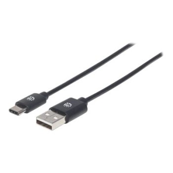 Manhattan USB-C to USB-A Cable, 1m, Male to Male, 480 Mbps (USB 2.0)