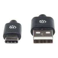 Manhattan USB-C to USB-A Cable, 1m, Male to Male, 480 Mbps (USB 2.0)