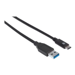 Manhattan USB-C to USB-A Cable, 1m, Male to Male, 10 Gbps (USB 3.2 Gen2 aka USB 3.1)