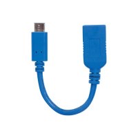 Manhattan USB-C to USB-A Cable, 15cm, Male to Female, 5 Gbps (USB 3.2 Gen1 aka USB 3.0)