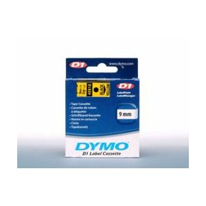 Dymo D1 - Polyester - selbstklebend - Schwarz auf Gelb - Rolle (0,9 cm x 7 m)