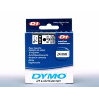 Dymo D1 - Selbstklebend - Schwarz auf Transparent - Rolle (2,4 cm x 7 m)