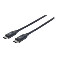 Manhattan USB-C to USB-C Cable, 1m, Male to Male, Black, 10 Gbps (USB 3.2 Gen2 aka USB 3.1)