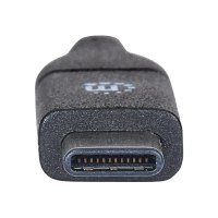 Manhattan USB-C to USB-C Cable, 1m, Male to Male, Black, 10 Gbps (USB 3.2 Gen2 aka USB 3.1)