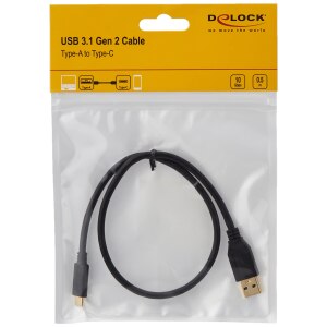 Delock USB-Kabel - 24 pin USB-C (M) zu USB Typ A (M)