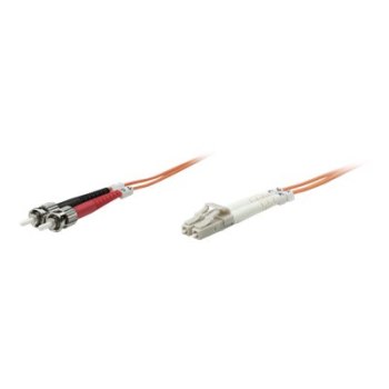 Intellinet Fiber Optic Patch Cable, OM1, LC/ST, 5m, Orange, Duplex, Multimode, 62.5/125 µm, LSZH, Fibre, Lifetime Warranty, Polybag - Netzwerkkabel - ST multi-mode (M)