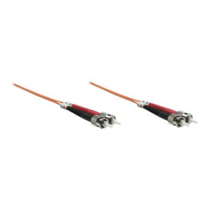 Intellinet Fiber Optic Patch Cable, OM1, ST/ST, 1m, Orange, Duplex, Multimode, 62.5/125 µm, LSZH, Fibre, Lifetime Warranty, Polybag - Patch-Kabel - ST multi-mode (M)