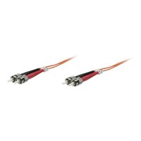 Intellinet Fiber Optic Patch Cable, OM1, ST/ST, 1m, Orange, Duplex, Multimode, 62.5/125 µm, LSZH, Fibre, Lifetime Warranty, Polybag - Patch-Kabel - ST multi-mode (M)