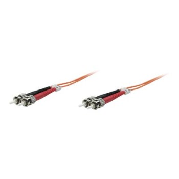 IC Intracom Intellinet Fiber Optic Patch Cable, OM1, ST/ST, 2m, Orange, Duplex, Multimode, 62.5/125 µm, LSZH, Fibre, Lifetime Warranty, Polybag - Patch-Kabel - ST multi-mode (M)