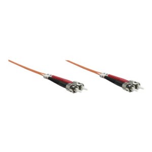 IC Intracom Intellinet Fiber Optic Patch Cable, OM1, ST/ST, 2m, Orange, Duplex, Multimode, 62.5/125 µm, LSZH, Fibre, Lifetime Warranty, Polybag - Patch-Kabel - ST multi-mode (M)