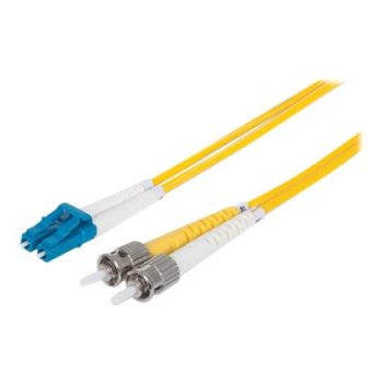 Intellinet Fibre Optic Patch Cable, OS2, LC/ST, 2m, Yellow, Duplex, Single-Mode, 9/125 Âµm, LSZH, Fiber, Lifetime Warranty, Polybag - Patch-Kabel - ST Einzelmodus (M)