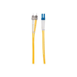 Intellinet Fibre Optic Patch Cable, OS2, LC/ST, 2m, Yellow, Duplex, Single-Mode, 9/125 Âµm, LSZH, Fiber, Lifetime Warranty, Polybag - Patch-Kabel - ST Einzelmodus (M)