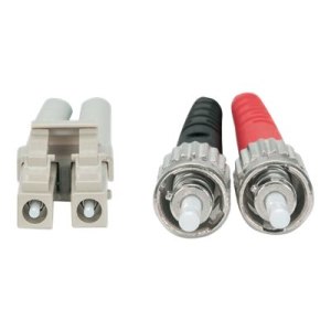 Intellinet Fibre Optic Patch Cable, OM3, ST/LC, 3m, Aqua, Duplex, Multimode, 50/125 Âµm, LSZH, Fiber, Lifetime Warranty, Polybag - Patch-Kabel - ST multi-mode (M)