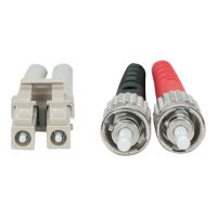 Intellinet Fibre Optic Patch Cable, OM3, ST/LC, 3m, Aqua, Duplex, Multimode, 50/125 Âµm, LSZH, Fiber, Lifetime Warranty, Polybag - Patch-Kabel - ST multi-mode (M)