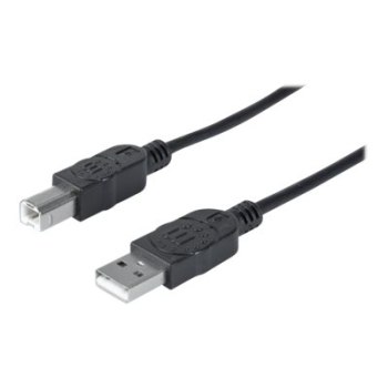 Manhattan USB-A to USB-B Cable, 1m, Male to Male, 480 Mbps (USB 2.0)