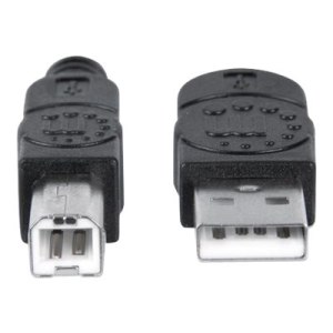 Manhattan USB-A to USB-B Cable, 1m, Male to Male, 480...