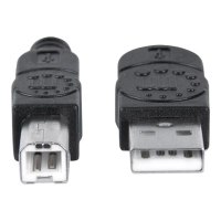 Manhattan USB-A to USB-B Cable, 1m, Male to Male, 480 Mbps (USB 2.0)