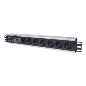 Intellinet 19" 7-fold power strip, protective contact, surge protection, 3 m power cable, 1.5U - power strip (rack - mountable) - AC 250 V - input, input CEE 7/4 - output connections: 7 (CEE 7/3) - 1,5U - 48,3 cm (19") - 3 m - Deu