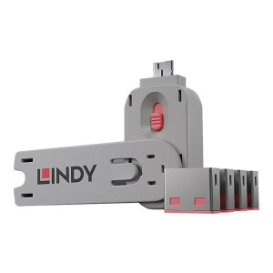 Lindy USB Port Blocker - USB-Portblocker - pink (Packung...