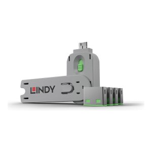 Lindy USB Port Blocker - USB port blocker - green