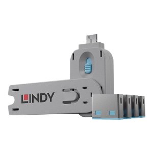 Lindy USB Port Blocker - USB-Portblocker - Blau (Packung...