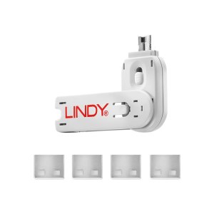 Lindy USB Port Blocker - Blocco porta USB - bianco